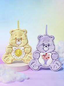 Care Bears 1pc Yellow/Purple Cartoon Bears Plush Hanging Towel, Soft Absorbent Hand Towel With Rainbow & Cloud Design, Great For Bathroom & Kitchen D R, Also A Cute Personalized Gift For Housewarming, Anniversary Or Birthday - Multicolor - View 2