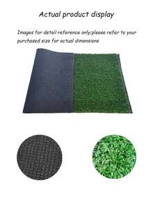 1pc Large Size Artificial Grass Mat, Realistic Natural Turf Texture, Rustic Outdoor Lawn Rug For Patio, Balcony, Garden, Holiday Decor - Premium green/green background - View 8