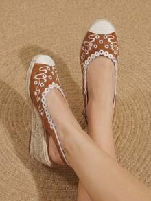Styleloop Ladies, Rubber Band Cross Strap, Straw Rope, Sandals, High Heels. - Camel - View 9