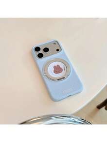 ShellaStory 適用於 Apple 17 Pro Max 手機殼的旋轉支架，手機 16 卡通兔子波點 15 膜點磁吸，可愛女孩創意簡約卡片風小眾 Ins 風 - 藍色 - 查看 9