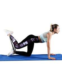 1Pc Black & Grey Hip Resistance Bands Exercise Elastic Loops, Resistance Bands For Strength Training - Black - View 2