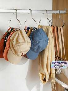1/2Pcs Belt Storage Hooks, Wardrobe Organizer, Belt Storage Holder, Organizer, Freestanding Coat Rack, Large Loop Scarf Hanger, Tie Rack, Belt Hooks, Scarf Storage Hanger, Accessory Organizer - Multicolor - View 1