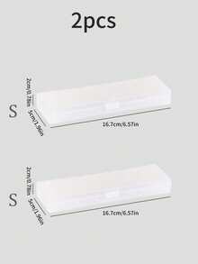 1pc Solid Pencil Case Back To School,Pencil Pouch,School Bag Suitable For Back To School Season Student Supplies Pen Storage Box, Christmas Gift Multifunctional Stationery Box, Semi Transparent Pen Box - White - View 6
