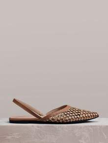 Styleloop Señoras, Uñas de Sauce, Hebillas, Zapatos Planos. - Camel - Ver 1