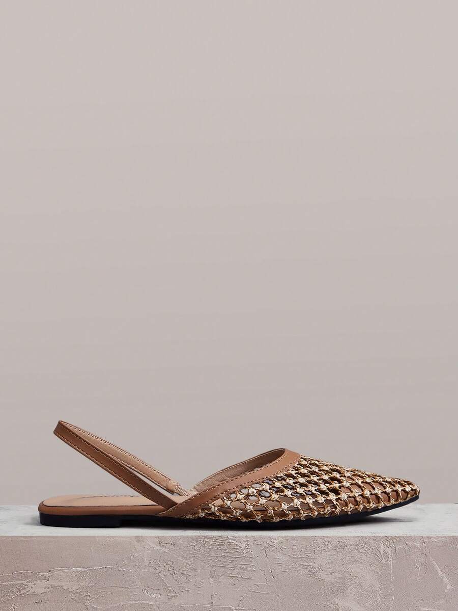 Styleloop Señoras, Uñas de Sauce, Hebillas, Zapatos Planos. - Camel - Ver 1