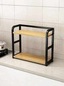 Multi Functional Kitchen Shelf, Seasoning Countertop, Seasoning Kitchen Utensils, Bottled Oil, Salt, Sauce, Vinegar Storage Rack, Multi-Layer Shelf - View 9