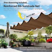 Brown Shade Net, Breathable, Suitable For Yard, Farm, Pet Room, Pavilion, Patio, Plant Insulation Net, Balcony, Garage, Backyard, Swimming Pool, Lawn, Wall, Outdoor Activities, Privacy Barrier, Fence, Awning - Brown Shade Net - View 10