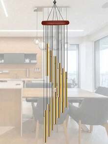 1pc Outdoor Wind Chime With 12 Aluminum Alloy Tubes And Hanging Hook, Outdoor Memorial Windchime, Holiday, Party Decoration, Home And Shop , Suitable For Outdoor Garden And Memorial Space Festival Decoration Rama, Home , Room - Multicolor - View 14