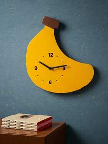 Joivida 2026 Mini Wall Clock, Cute Banana Cartoon Shaped, Punch-Free Installation, Silent Sweep Second Movement, Dual Purpose Design Support Magnetic Attachment & Wall Hanging, Made Of Acrylic Material, Simple Stylish Wall Decor Watch, Effortless To Mount - multicolor - View 2