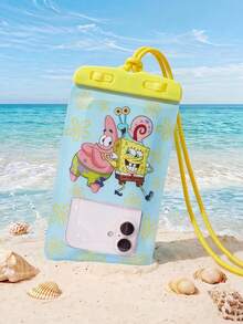 SpongeBob SquarePants | POKOJA LAND Waterproof Phone Pouch Touchscreen Compatible Swimming Diving Rafting River Trekking Hot Spring Water Park Floating Air Cushion Won't Sink IPX8 Waterproof Sealed Lanyard Neck Strap Transparent HD Large Capacity Universal Under 7.2 Inch All Phones - View 8