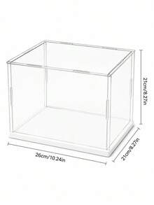 Zazumi Clear Acrylic Display Case For Action Figures & Collectibles - Assemble Glass-Like Showcase Box For Toys, Pop, Model Cars - Home Storage Organizer - White - View 11