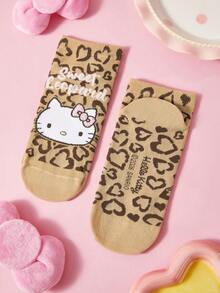 HELLO KITTY AND FRIENDS | SHEIN 2雙卡通圖案女款襪子 - 雜色 - 查看 6
