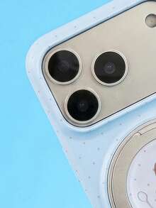 ShellaStory 適用於 Apple 17 Pro Max 手機殼的旋轉支架，手機 16 卡通兔子波點 15 膜點磁吸，可愛女孩創意簡約卡片風小眾 Ins 風 - 藍色 - 查看 3