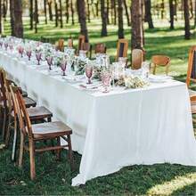 1/6/10 Pack White Table Cloth Rectangle Table Cloths For 8 Foot Rectangle Tables With Cloth Napkins 60 X 126 Inch Washable Polyester Table Covers, Reusable & Wrinkle Resistant For Weddings, Parties, Events, And Daily Use - White - View 3