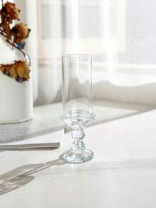 Exquisite Crystal Glass Candlestick, Windproof Round Crystal Candle Holder For Outdoor Wedding, Table Decor Ornament, Glass Candle Holder Decor Craft For Outdoor Wedding Dinner Table - 1PC - View 8