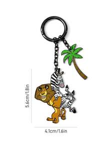 SHEIN MADAGASCAR Fashion Cute Cartoon Animal Keychain Bag Pendant, Gold Zinc Alloy Oil Drip Jewelry Pendant, Festival, Gift - Multicolor - View 4