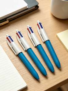 Multicolor Ballpoint Pens 1.0mm, 4-In-1 Color Pens, Retractable Cute Nurse Pens, 4 Color Pens In 1, Suitable For School, Back To School, Students, Nurses, Whiteboards, Office Supplies - blue - View 5