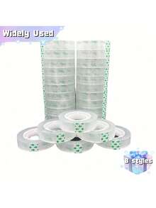 Transparent Stationery Tape, Small Size Tape, Floral Pattern Tape. This Is An Office And Student Stationery Tape, Suitable For Office And School Use. - Multicolor - View 1