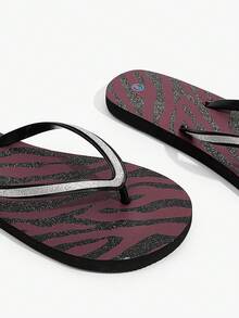 Grefit Women's Shoes Toe Heel Fold-Up Slippers, Fashionable Home PVC Fold-Up Slippers, Suitable For Summer Vacation Shoes, Suitable For Casual Beach Style - dark brown - View 3