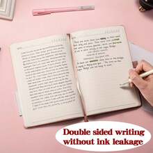 1PC X Milania Lined Notebook, A5/A6 College Ruled Thick Paper Journal Diary, Horizontal Ruled Leather Pocket Notebook , Suitable For Writing, Hardcover Notebook, Suitable For Women Men Office School Back To School - Multicolor - View 13