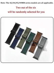 2pcs,Nylon Sport-Style Snapback Watch Straps, Woven Nylon Elastic Bands With Snap Closures, Compatible With Apple Watch. Elastic And Comfortable Straps, Applicable Sizes: 38/40/41 Mm, 42/44/45/49 Mm - Multicolor - View 10