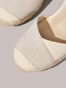 Styleloop Women's Woven Rope Platform & Wedge Sandals, Bohemian Style Western Music Festival Party Wear For Christmas Valentine's Day Vacation Outfits Travel - Beige - View 8