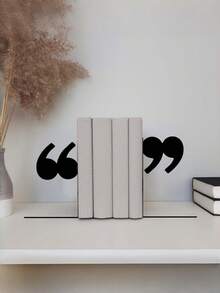 2PCS Metal Bookends Quote Non Slip Durable Stands Storage Rack Home Office Study Room Library Decor Gift Readers Writers Housewarming Christmas Back To School - View 7