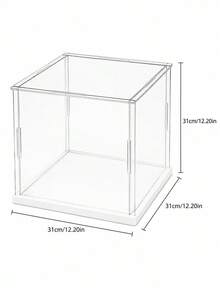 Zazumi Clear Acrylic Display Case For Action Figures & Collectibles - Assemble Glass-Like Showcase Box For Toys, Pop, Model Cars - Home Storage Organizer - White - View 10
