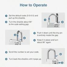2 Packs 4 Digit Resettable Combination Padlock, Waterproof Outdoor Security Lock For Gym Locker, School, Fence, Gate, Toolbox, Storage Cabinet, 304 Stainless Steel Shackle - multicolor - View 9