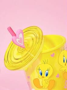 LOONEY TUNES X SHEIN 24盎司/700毫升雷射冷感平底杯 - 黃色 - 查看 5