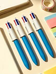 Multicolor Ballpoint Pens 1.0mm, 4-In-1 Color Pens, Retractable Cute Nurse Pens, 4 Color Pens In 1, Suitable For School, Back To School, Students, Nurses, Whiteboards, Office Supplies - blue - View 2