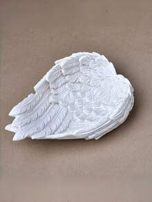 1PC Standard Size Durable Non Slip Scratch Resistant Sturdy Resin White Angel Wings Feather Wings Crystal Ball Display Base Jewelry Ring Necklace Earring Storage Organizer Stand For Home Office Bedroom Vanity Tabletop Decor Gift Housewarming Wedding - multicolor - View 2