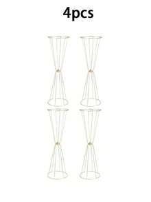2/4/6/10pcs Gold Vases, Elegant Gold Flower Stands, Wedding Table Centerpiece Decor, Anniversary Celebration, Birthday Party, Home Reception, Christmas And Halloween Decorations, Wedding Aisle Flower Stands And Other Artificial Flower Stands - Flower Stand - View 17