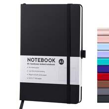 1PC X Milania Lined Notebook, A5/A6 College Ruled Thick Paper Journal Diary, Horizontal Ruled Leather Pocket Notebook , Suitable For Writing, Hardcover Notebook, Suitable For Women Men Office School Back To School - Multicolor - View 10