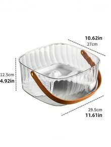 1 Buah Tangki Kura-kura Plastik Transparan dengan Pegangan, Anti-Kabur, Platform Berjemur, Dekoratif untuk Rumah, Ruang Tamu, Habitat Reptil, Portabel, Ringan - Clear - View 7