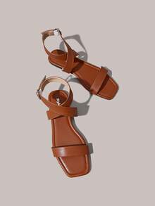 Styleloop Ladies, Buckle, Summer Style, Flat Sandals - Brown - View 3