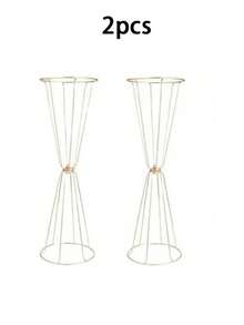 2/4/6/10pcs Gold Vases, Elegant Gold Flower Stands, Wedding Table Centerpiece Decor, Anniversary Celebration, Birthday Party, Home Reception, Christmas And Halloween Decorations, Wedding Aisle Flower Stands And Other Artificial Flower Stands - Flower Stand - View 15