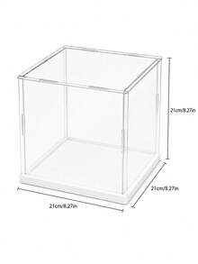 Zazumi Clear Acrylic Display Case For Action Figures & Collectibles - Assemble Glass-Like Showcase Box For Toys, Pop, Model Cars - Home Storage Organizer - White - View 15