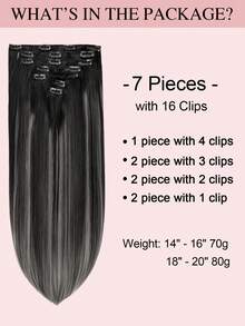 Clip In Hair Extensions Real Human Hair Remy Human Hair Extensions Clip Ins For Women, Natural Human Hair Clip Ins Hair Extensions - S1B/GREY/1B - View 4