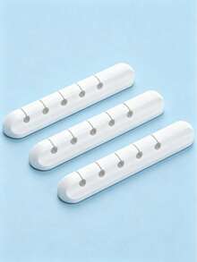 3 Packs Cable Clips - Silicone Adhesive Cord Management Organizer, Wire Holder Hooks For Computer Power Cords, Charging USB Cable, Mouse Cable, Office And Home (7, 5 And 3 Slots) - multicolor - View 14