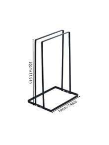 1PC Space Saving Large Capacity Stainless Steel Detachable Heavy Duty Metal Modern Vertical Stand Sturdy Easy Assembly Stackable Hanger Organizer Rack For Closet Laundry Room Bedroom Small Space Home Decor Storage Rack Organizer Shelf - Multicolor - View 5