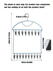 Multi-Clip Baby Drying Hanger Specially Designed For Newborn Accessories. Great For Hanging Socks, Bibs, Baby Hats And Small Infant Clothes While Air Drying. - A - View 3