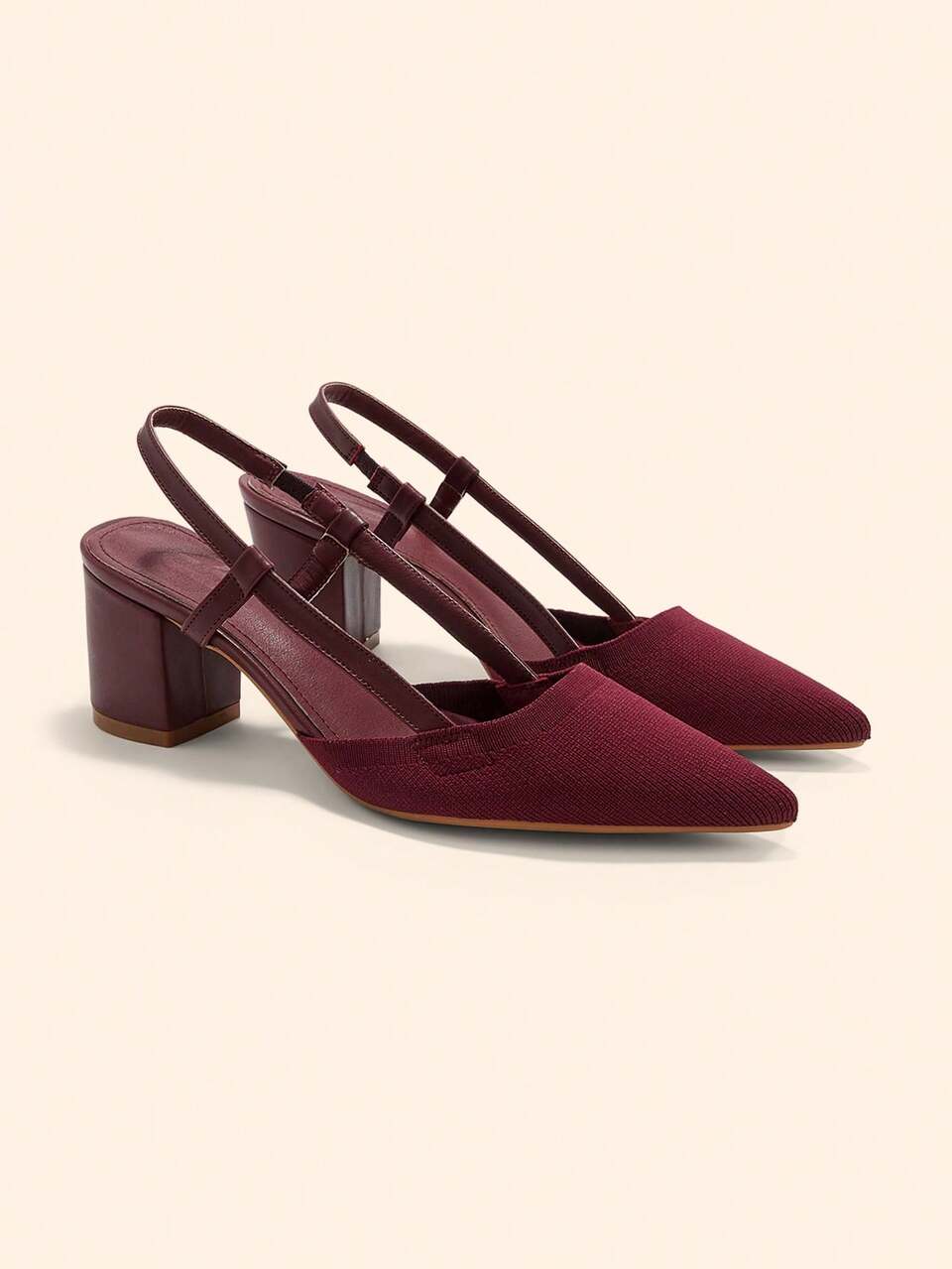 CUCCOO BASICS Women's Simple Burgundy High Heel Pumps, Suitable For Dating And Commuting Fall Shoes