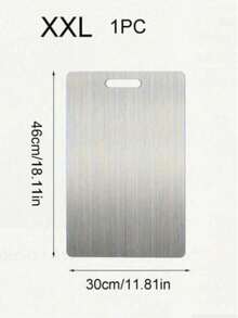 Silver Stainless Steel Chopping Board, Suitable For Both Sides, Ideal For Cutting Poultry, Fish, And Fruits And Vegetables. Resists Odors, Stains And Rust. Can Replace Traditional Chopping Boards. Essential For The Kitchen. Easy To Clean With Water. - Multicolor - View 15