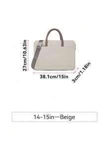 1pc Shoulder Portable Laptop Bag Conference Waterproof Portable Briefcase Back To School - Multicolor - View 15