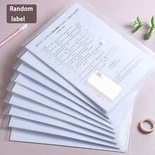 A4 Clear PP Plastic Document Folders With Snap Button, Waterproof File Storage Pouches, Macaron Color Envelope File Bags For Office School Document Organizer, Available In 5pcs/10pcs/30pcs - Gradient Macaron Colors (Upgraded and Thickened) - View 8