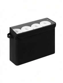 Toilet Paper Storage Basket With Lid For Bathroom, Slim Tissue Holder Bin With Clear PVC Cover & Handle, Holds 12 Standard Rolls Or 9 Mega Rolls - Multicolor - View 9