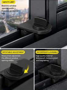 1 High-Rise Anti-Falling Window Lock To Protect The Baby's Home Safety, Aluminum Alloy Thickened Material, Wear-Resistant And Rust-Proof, Durable, Three-Color Versatile, Suitable For Various Sliding Aluminum Alloy Windows, Knob Limit Design - 4pcs - View 9