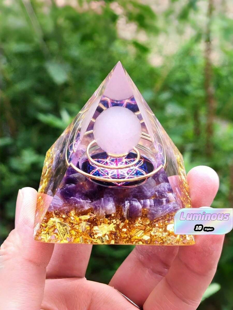 Piramida Orgonit Pohon Kehidupan Buatan Tangan, Chakra Reiki, Kristal Buatan, Yoga, Perhiasan, Ornamen, Kerajinan, Dekorasi Kantor