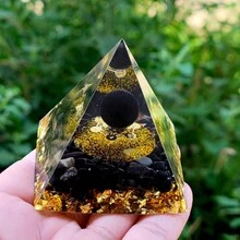 Piramida Orgonit Pohon Kehidupan Buatan Tangan, Chakra Reiki, Kristal Buatan, Yoga, Perhiasan, Ornamen, Kerajinan, Dekorasi Kantor - Beraneka warna - View 7